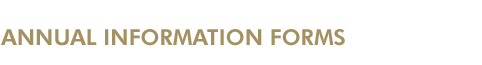 Annual Information Forms